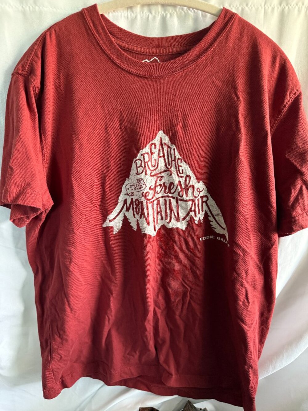 Eddie Bauer Red Mountain Graphic Tee Mens Large Outdoors Hiking Shirt